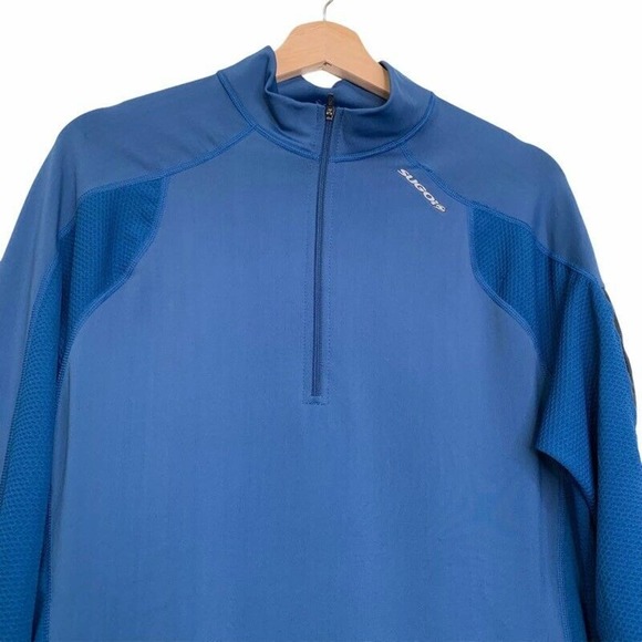 Sugoi Women Activewear Pullover Cycling Jacket Blue 1/4 Zip Mock Neck Stretch L - Picture 3 of 12